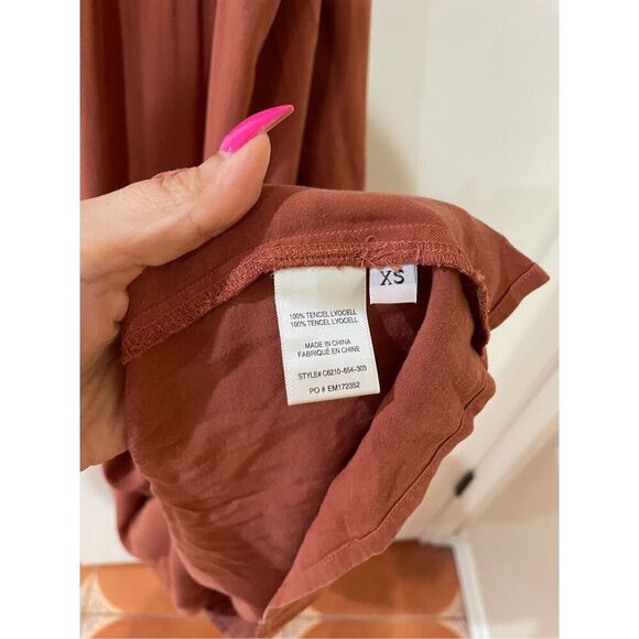 Anthropologie Cloth & Stone Tiered Halter Midi Dress Size XS - Picture 7 of 9